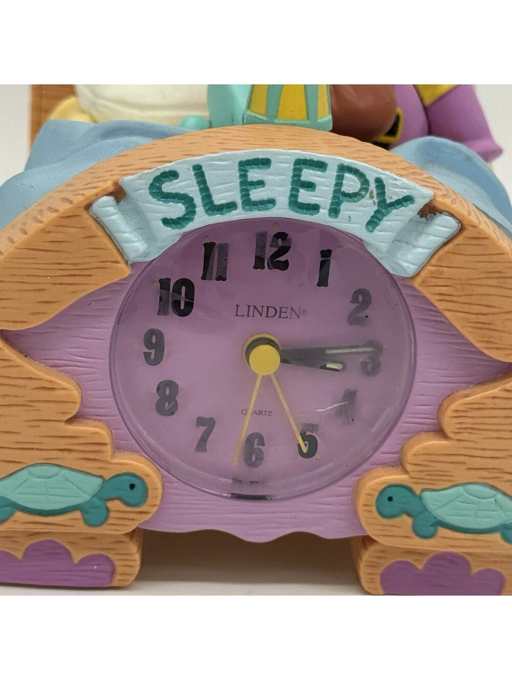 Vintage Disney 1993 THE SLEEPY CLOCK Animated Alarm Clock by Linden